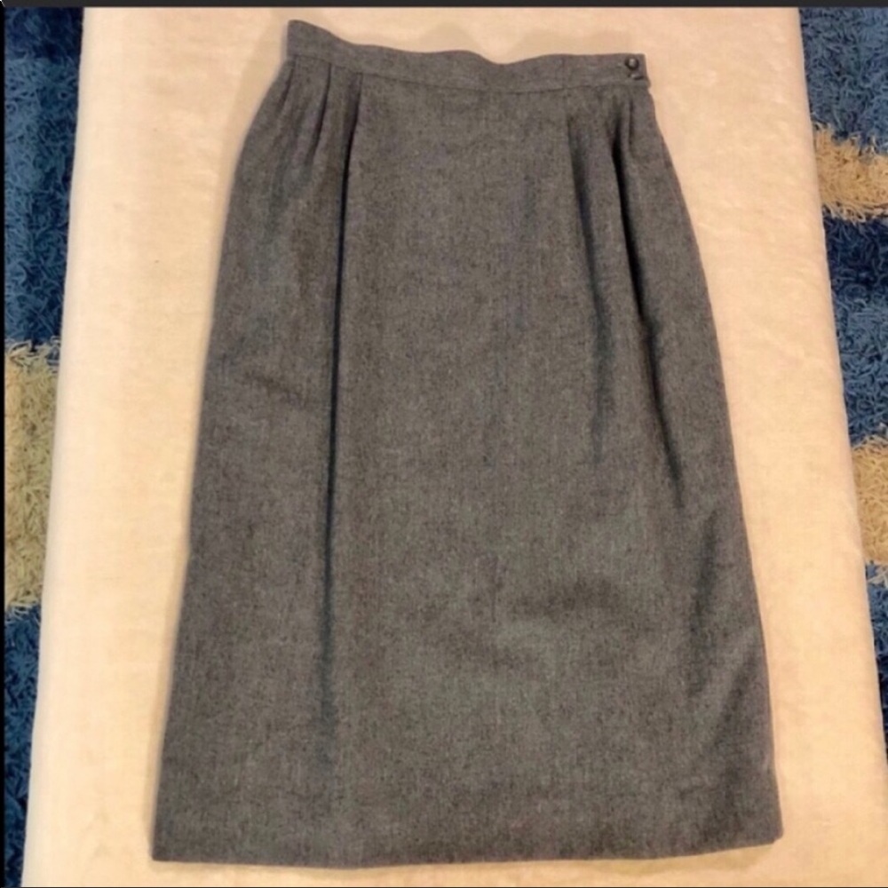 Pendleton Petite Grey Wool Skirt Size 12 Petite NWT